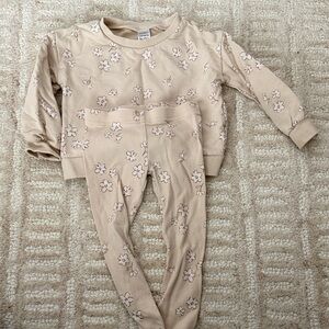 Carter's Tan Floral Kids Footie